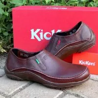 Sepatu Casual Pantofel Kickers pria kulit asli