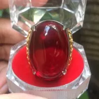 Cincin Titanium Batu Merah Siem/Siam Big Size HQ