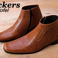 Sepatu Pantofel Sleting Pria Kickers kulit formal kerja kantoran