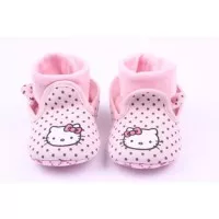 Sepatu anak bayi Baby Prewalker Hello Kitty polkadot pink