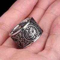 Cincin Pria Imperial Dragon Titanium Steel Ring Cincin Naga