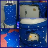 GKM,Sarung galon kulkas magic com motif dottie ocean( biru tua)