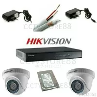 paket cctv hikvision 4 channel paket 2 kamera turbo hd 2mp