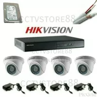 paket cctv hikvision 2mp paket 4 channel turbo hd 4 kamera indoor 2 mp