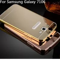 Metal Bumper Slide Mirror Hard Case Casing Samsung Galaxy Grand 2 Duos