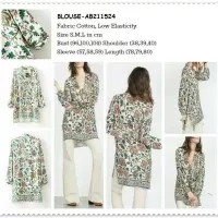 Long Shirt Blouse Dress Tunic Batik Panjang Baju Wanita Korea B211524