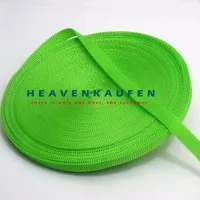 Tali Webbing 1 cm Hijau Muda Untuk Lanyard, Gelang Dll