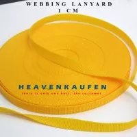 Tali Webbing 1 cm Kuning Untuk Lanyard, Gelang Dll