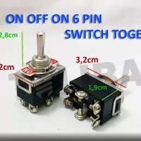saklar togel/ toggle/ switch togel 6 pin 6kaki besar on off on