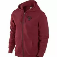 Jaket / sweater / baju hangat /hoodie zipper Nike Maroon