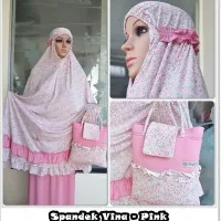 MUKENA SPANDEK VINA ( PINK )