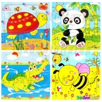 Mainan Edukatif Puzzle Binatang | Jigsaw kayu mini Animal Good Quality