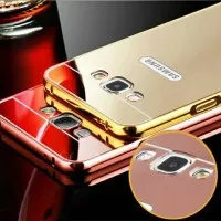 Casing Luxury Hardcase Bumper Mirror Case Samsung Galaxy J1 2016