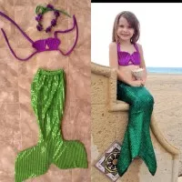 kostum mermaid/putri duyung bra 4-6 th