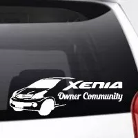 Stiker Xenia Owner Community Mobil Daihatsu Body Kaca Belakang Sticker