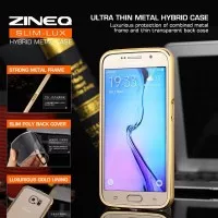 Samsung Galaxy S6 Zineq Ultra Thin Hybrid Bumper Metal Hard Case A