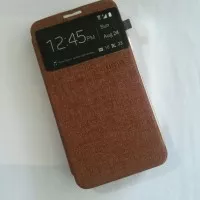 Flip case cover Samsung Galaxy Note 3 Neo Ume Coklat