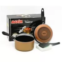 Maxim Venice Wajan / Teflon / Penggorengan / Fry Pan / Panci Set 5 pcs