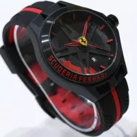 JAM TANGAN FERRARI SCUDERIA RUBBER BLACK