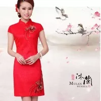 Dress Cheongsam Modern Model Terbaru BD198