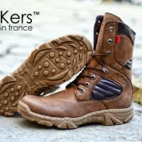 sepatu boot murah kickers delta zipper safety brown size 39-43