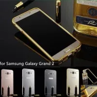 Backcase Samsung Grand 2 G7106 Mirror Case Bumper Aluminium Sliding