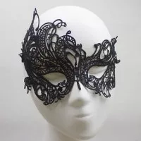Women Sexy Black Lace Eye Face Mask Party Dress Venetian Masquerade