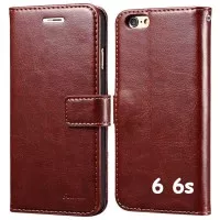 CASING FLIP COVER LEATHER WALLET COVER CASE HP IPHONE 6 6S 4.7 INCH