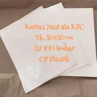 Kertas Nasi | Wrapper ala KFC Uk. 30x30 cm (isi 100 pcs)