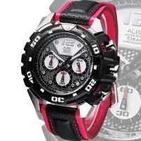 Alba Mens AU2023X1 Chronograp Black-Red | Jam Tangan Pria AU2023