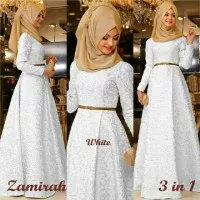 Hijab Maxi Zamirah 3in1 White