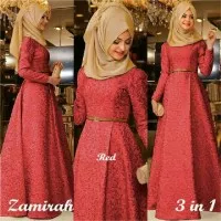 Hijab Maxi Zamirah 3in1 Red