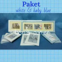 frame foto/bingkai foto - paket white & baby blue