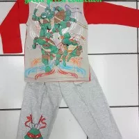 Baju tidur anak/setelan/piama/piyama kaos Ninja Turtles Long 2,4,6