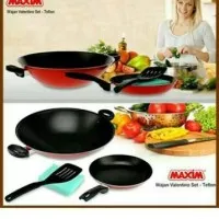 Maxim Valentino SET: Wajan + Teflon + Spatula + Sponge