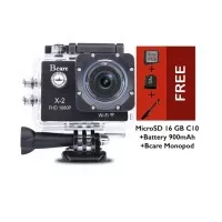Action camera sportcam bcare x2 wifi full HD Paket komplit