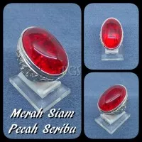 CINCIN BATU AKIK MERAH SIAM PECAH SERIBU BIG SIZE, MERAH MEMPESONA