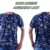 Baju - Kaos - Tshirt - Loreng - Navy - Angkatan Laut - Tangan Pendek