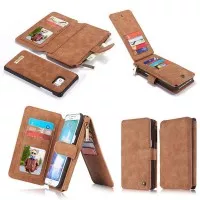 Samsung Galaxy S6 Edge Plus Wallet Leather Flip Book Cover Case Dompet