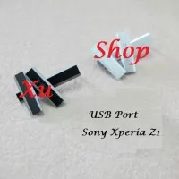 Port USB / Tutup USB Sony Xperia Z1 (White & Black) - Putih