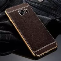 TPU Leather metal bumper case Samsung galaxy S6