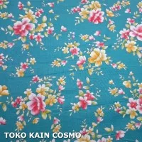 Kain Katun Jepang Twill Japan Design - Bunga Plumeria (Green/Hijau)