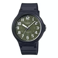 JAM TANGAN CASIO ANALOG PRIA MW-240-3BV ORIGINAL - HITAM HIJAU