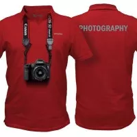 Kaos 3D - Canon Merah Berkerah - M