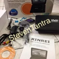 DVD Portable 9inch Rinrei ( USB / SD / MMC / TV Tuner / PowerAdaptor )