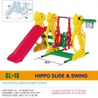 Perosotan dan Ayunan ching ching Hippo slide swing SL13