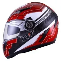 Helm KYT Alpha Venom Black Red White Double Visor Full Face