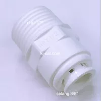 union connector ro filter drat 1/2 ke selang 3/8