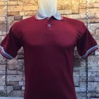 Kaos Kerah Kombinasi MARUN - Polo Kerah Kombinasi marun - Polo Shirt