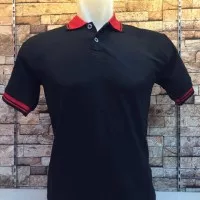 Kaos Kerah Kombinasi HITAM - Polo Kerah Kombinasi hitam - Polo Shirt
